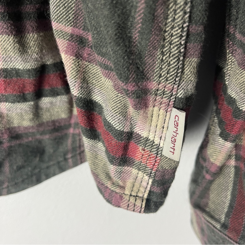 Carhartt plaid button down flannel long sleeve - Picture 4 of 6
